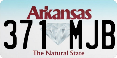 AR license plate 371MJB
