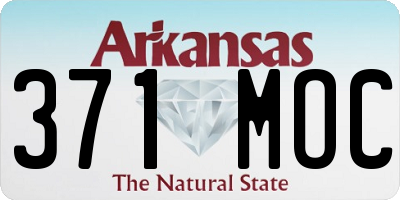 AR license plate 371MOC