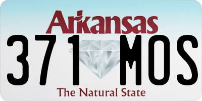 AR license plate 371MOS
