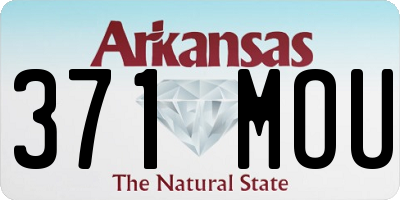 AR license plate 371MOU