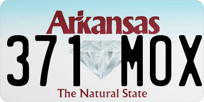 AR license plate 371MOX