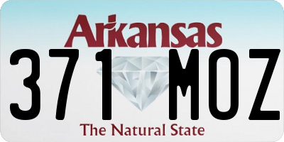 AR license plate 371MOZ