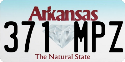 AR license plate 371MPZ