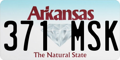 AR license plate 371MSK