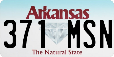 AR license plate 371MSN