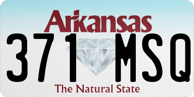AR license plate 371MSQ