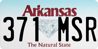 AR license plate 371MSR
