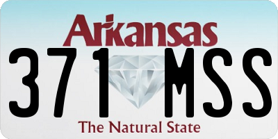 AR license plate 371MSS