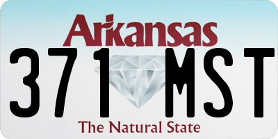 AR license plate 371MST