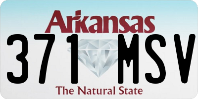 AR license plate 371MSV