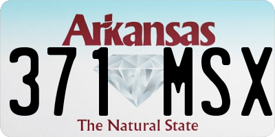 AR license plate 371MSX