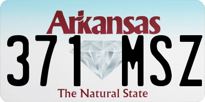 AR license plate 371MSZ