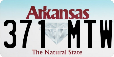 AR license plate 371MTW