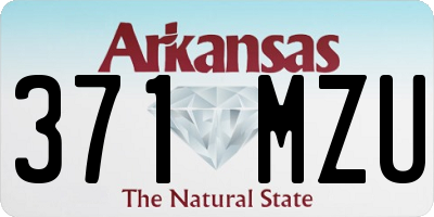 AR license plate 371MZU