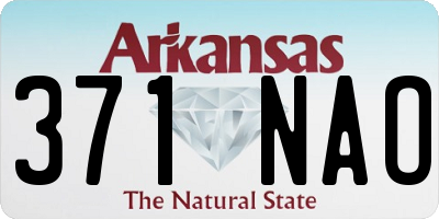 AR license plate 371NAO