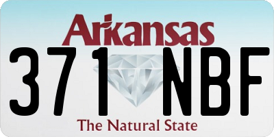 AR license plate 371NBF