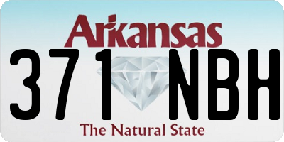 AR license plate 371NBH