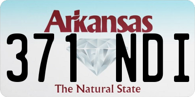 AR license plate 371NDI