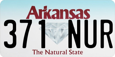 AR license plate 371NUR