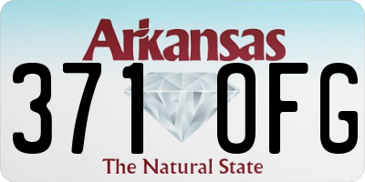 AR license plate 371OFG