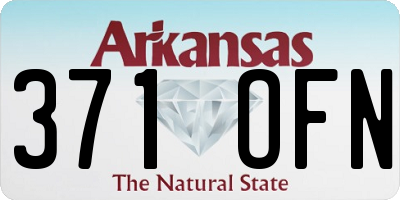 AR license plate 371OFN