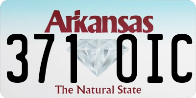 AR license plate 371OIC