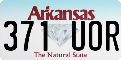 AR license plate 371UOR