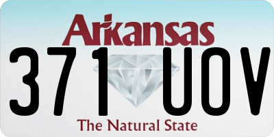 AR license plate 371UOV