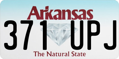 AR license plate 371UPJ