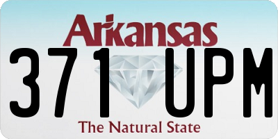 AR license plate 371UPM