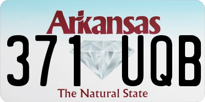 AR license plate 371UQB