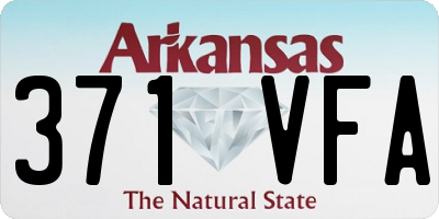 AR license plate 371VFA