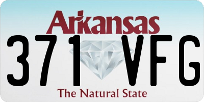 AR license plate 371VFG