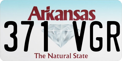 AR license plate 371VGR