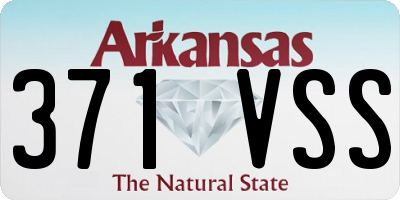 AR license plate 371VSS