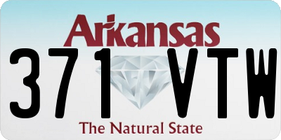 AR license plate 371VTW