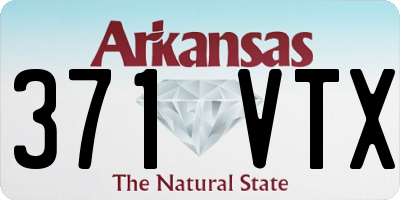 AR license plate 371VTX