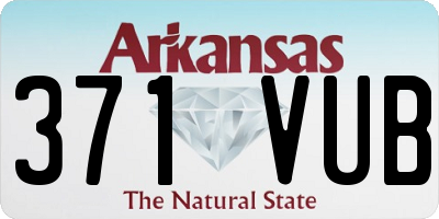 AR license plate 371VUB