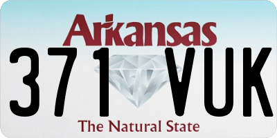 AR license plate 371VUK