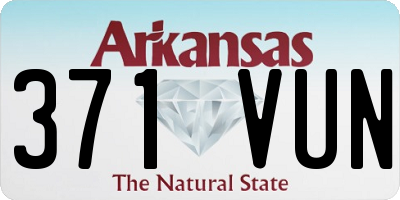 AR license plate 371VUN