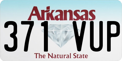 AR license plate 371VUP