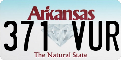 AR license plate 371VUR