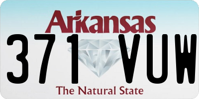 AR license plate 371VUW