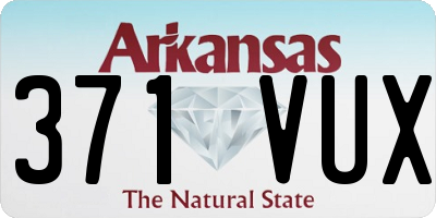 AR license plate 371VUX