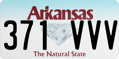 AR license plate 371VVV