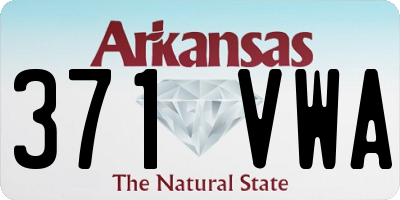 AR license plate 371VWA
