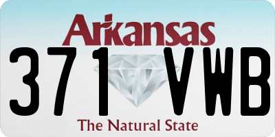 AR license plate 371VWB