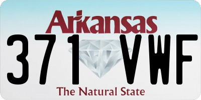AR license plate 371VWF