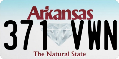 AR license plate 371VWN