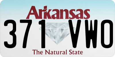 AR license plate 371VWO